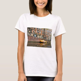 T-shirt Amsterdam, Canal, Chaussure en bois