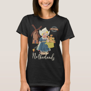 T-shirt Amsterdam, (la Hollande) fille néerlandaise