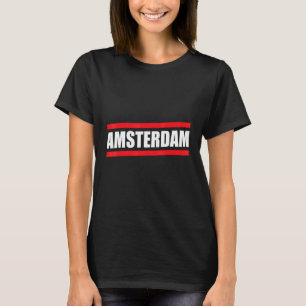 T-shirt Amsterdam Pays-Bas Souvenir Touriste Néerlandais E