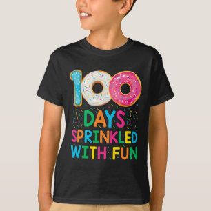 T-shirt Amusant 100 jours saupoudrés avec l'école de Donut