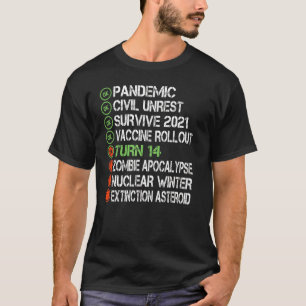 T-shirt Amusant 14ème anniversaire Tee 14 ans Straight Out