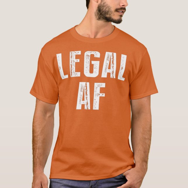 T-shirt Amusant 21e anniversaire Cadeau légal AF 21 ans (Devant)