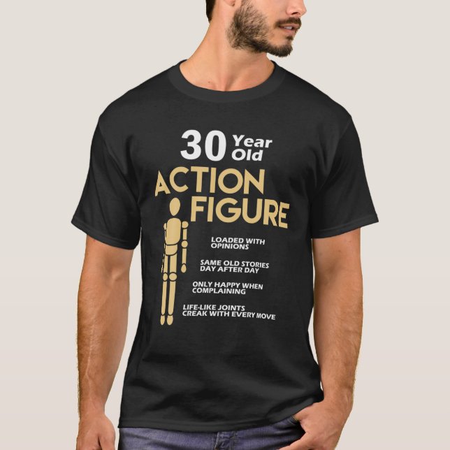 T-shirt Amusant 30 Ans Action Figure 30E Ann Ann (Devant)