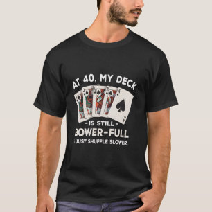 T-shirt Amusant 40E Anniversaire Euchre Joueur jeu 40 Ans