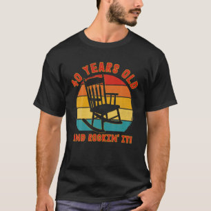 T-shirt Amusant 40E Anniversaire T Rétro 40 Ans Ancien Et 