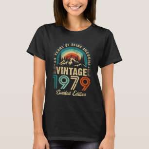 T-shirt Amusant 44 ans Vintage 1979 44e anniversaire Cadea