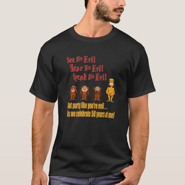 T-shirt Amusant 50E Anniversaire Fête - Amusant 50E Annive (Devant)