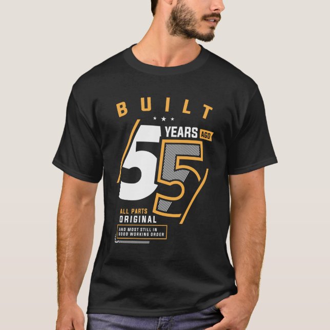 T-shirt Amusant 55e anniversaire âge 55 ans (Devant)