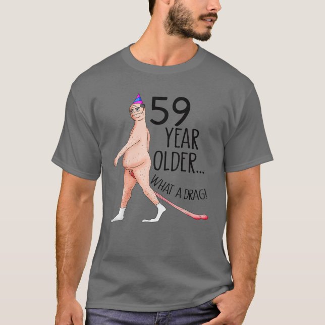 T-shirt Amusant 59 Ans 59E Anniversaire Fête Née En 1966 (Devant)
