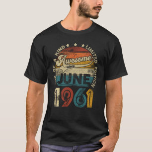 T-shirt Amusant 60 Ans 60ème Anniversaire Fabriqué En Juin