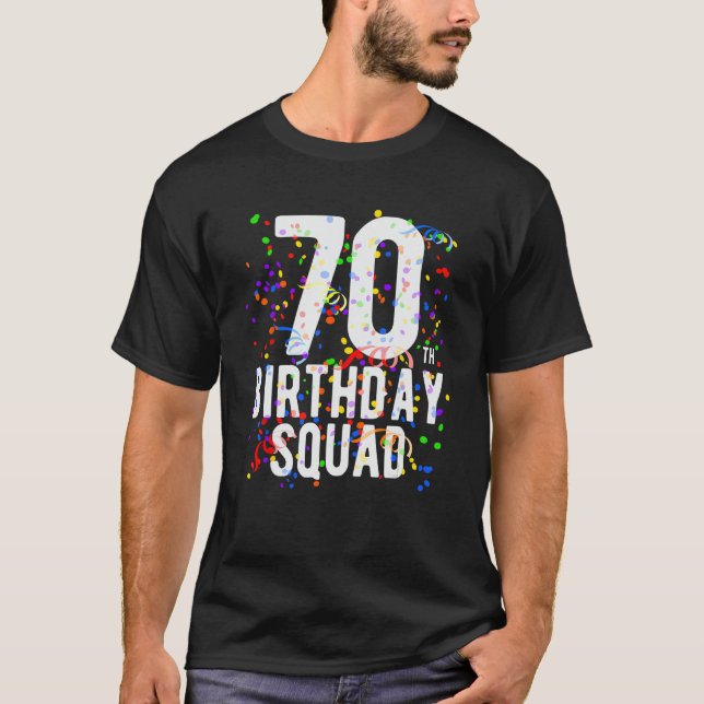 T-shirt Amusant 70e Anniversaire Escouade 70 Anniversaire  (Devant)