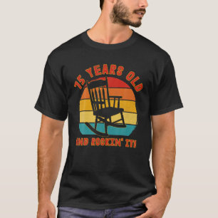 T-shirt Amusant 75E Anniversaire T Rétro 75 Ans Et Rockin