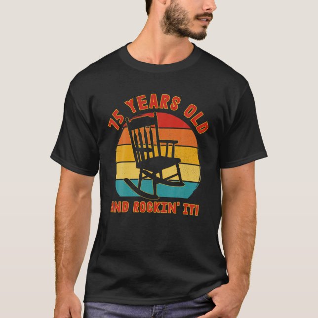 T-shirt Amusant 75E Anniversaire T Rétro 75 Ans Et Rockin (Devant)