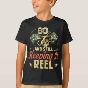 T-shirt Amusant 80ème Anniversaire Chemise de Pêche Débard