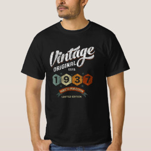 T-shirt Amusant 88 Ans 1937 Vintage 88ème Anniversaire Cad