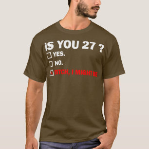 T-shirt Amusant Adulte 27 Ans Anniversaire Cadeau