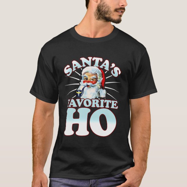 T-shirt Amusant Adulte Humour Sale Noël Père Noël Favori (Devant)