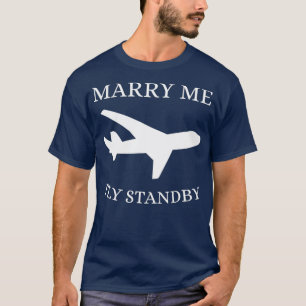 T-shirt Amusant agent de bord m'épouser de réserve de vol