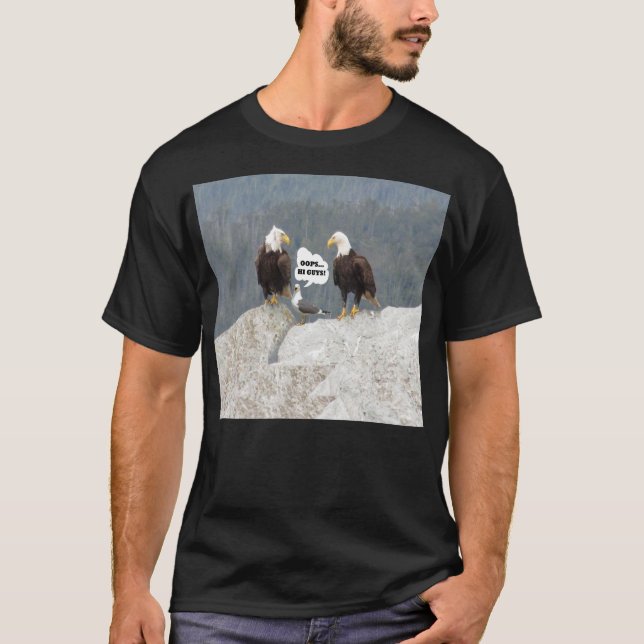 T-shirt Amusant Aigles et Seagull Homme's Basic Dark T-shi (Devant)