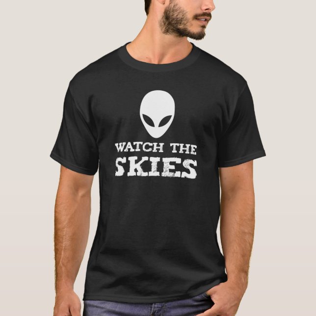 T-shirt Amusant Alien enlèvement UFO New Jersey drones (Devant)