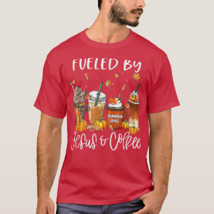 T-shirt Amusant Alimenté Par Café Jésus Louvain À Caféine 