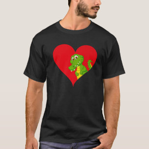 T-shirt Amusant Alligator Lover forme coeur Alligator Vale