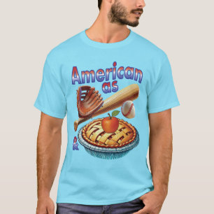 T-shirt Amusant américain comme Baseball & Pomme Pie