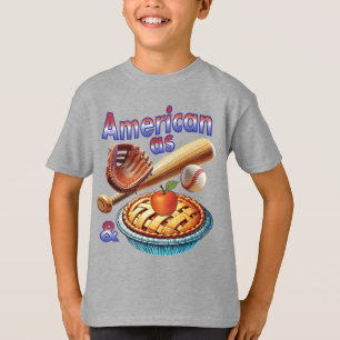 T-shirt Amusant américain comme Baseball & Pomme Pie
