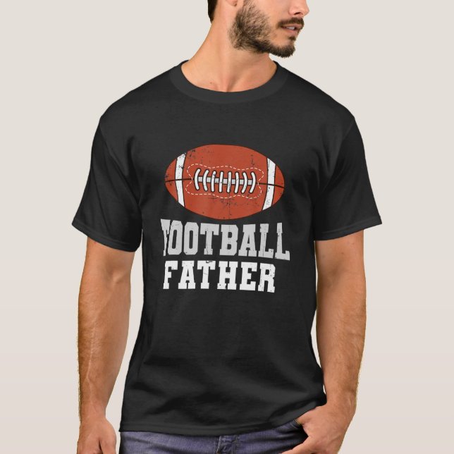 T-shirt Amusant Américain Football Père Retro Sports Footb (Devant)
