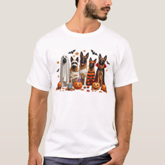 T-shirt Amusant Amoureux des chiens d'Halloween Malinois b