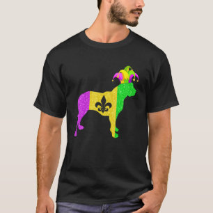 T-shirt Amusant Amoureux des chiens Pitbull Mardi Gras Fêt
