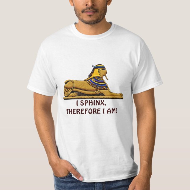 T-shirt Amusant Ancien Sphinx Égyptien Conception De Plais (Devant)