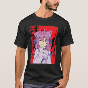 T-shirt Amusant Anime Japonais Yeux Ado Personnages fille 