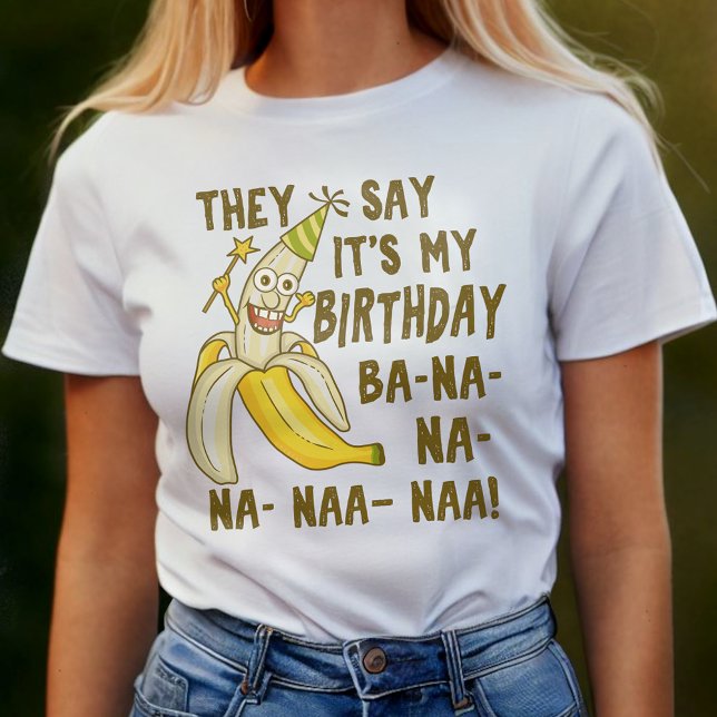 T-shirt Amusant Anniversaire Banana Cartoon Humour unique (Créateur téléchargé)