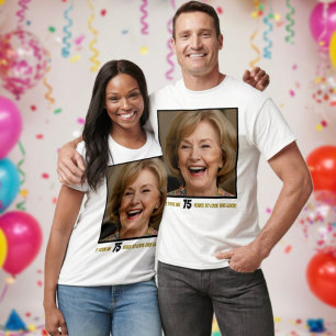 T-shirt Amusant Anniversaire Crew Photo Age Amusant Hilari