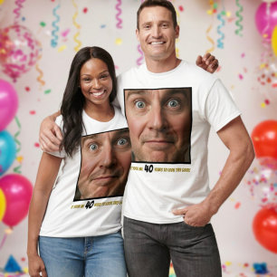 T-shirt Amusant Anniversaire Crew Photo Age Amusant Hilari