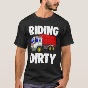T-shirt Amusant Anniversaire Garçon Rouge Garbage Truck Fe
