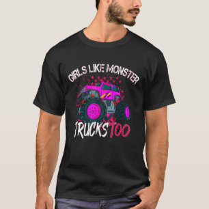 T-shirt Amusant Anniversaire Monster Camion Girls Comme Mo
