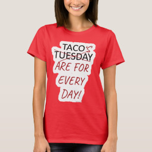 T-shirt Amusant Anti Taco Mardi Design