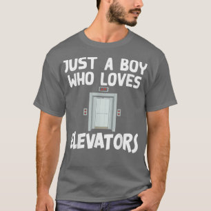 T-shirt Amusant Ascenseur Art Pour Garçons Hommes Ascenseu