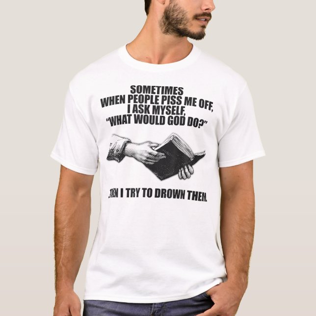 T-shirt Amusant athée athée anti religion anti Dieu (Devant)