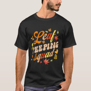 T-shirt Amusant automne saison Feuilles Peeper Leaf Peepin
