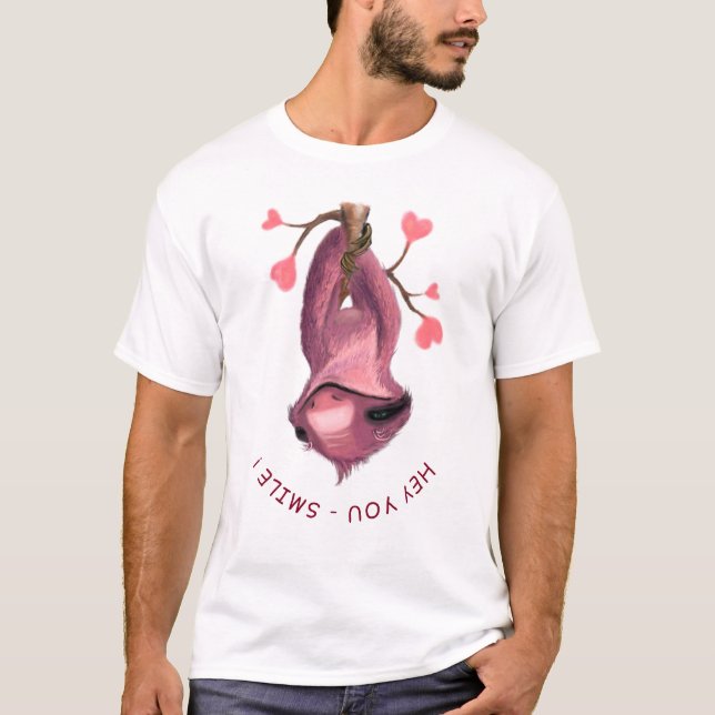 T-Shirt amusant avec une fentes joueuse - Smile (Devant)