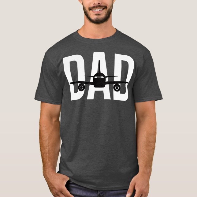 T-shirt Amusant avion pilote papa aviation amoureux cadeau (Devant)