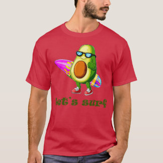 T-shirt Amusant Avocado Surfing 40