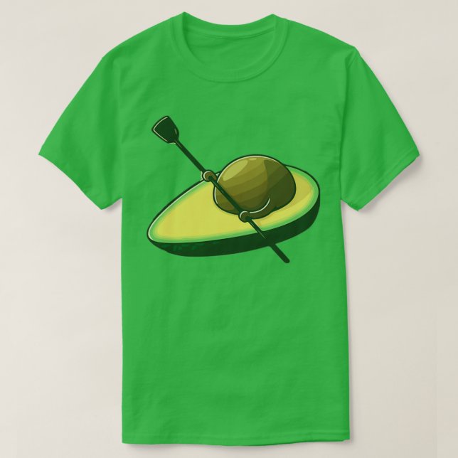 T-shirt Amusant Avocados surfant en bateau (Design devant)