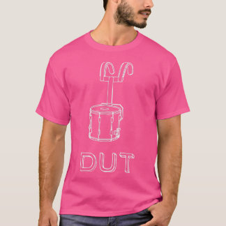 T-shirt Amusant Bande de Marching Drum Line DUT Snare Drum