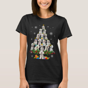 T-shirt Amusant Bichon Frise Noël Arbre de Noël Amoureux d