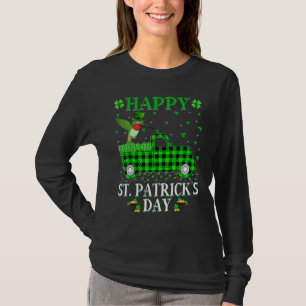 T-shirt Amusant Buffalo Plaid Camion vert Hummingbird St P