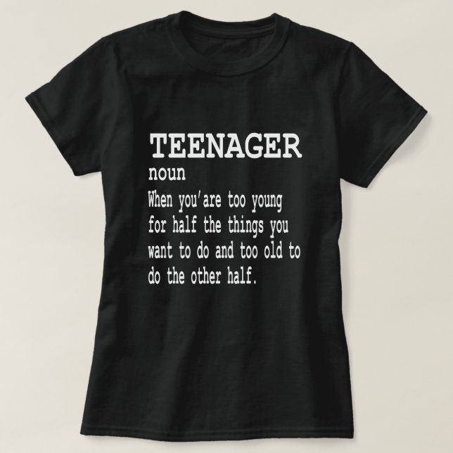 T-shirt Amusant cadeau de définition pour adolescents (Design devant)